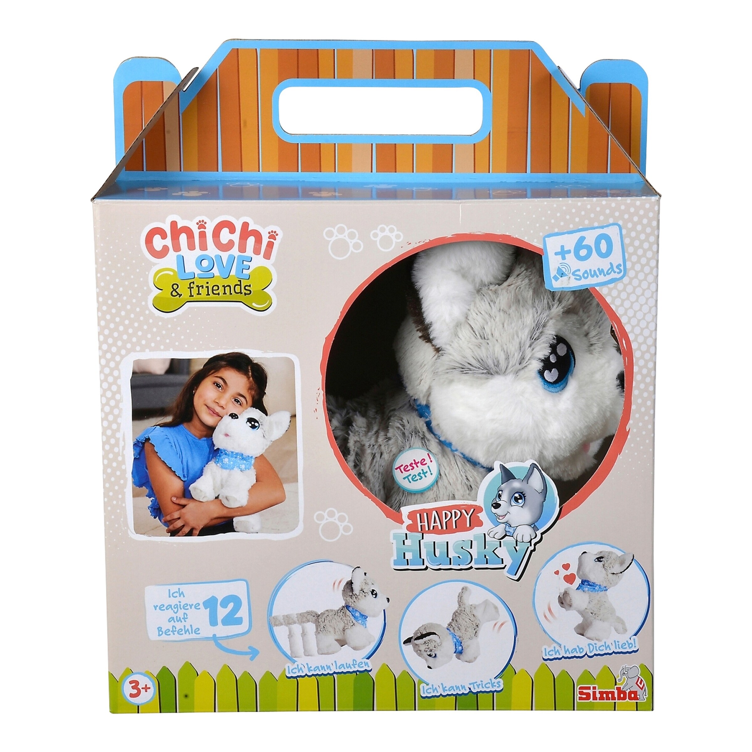 Simba Kuscheltier Happy Husky mit Sound