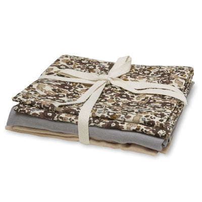 That's Mine Bora Musselinteppe 3-Pack, Flora Bunnies Rose Taupe