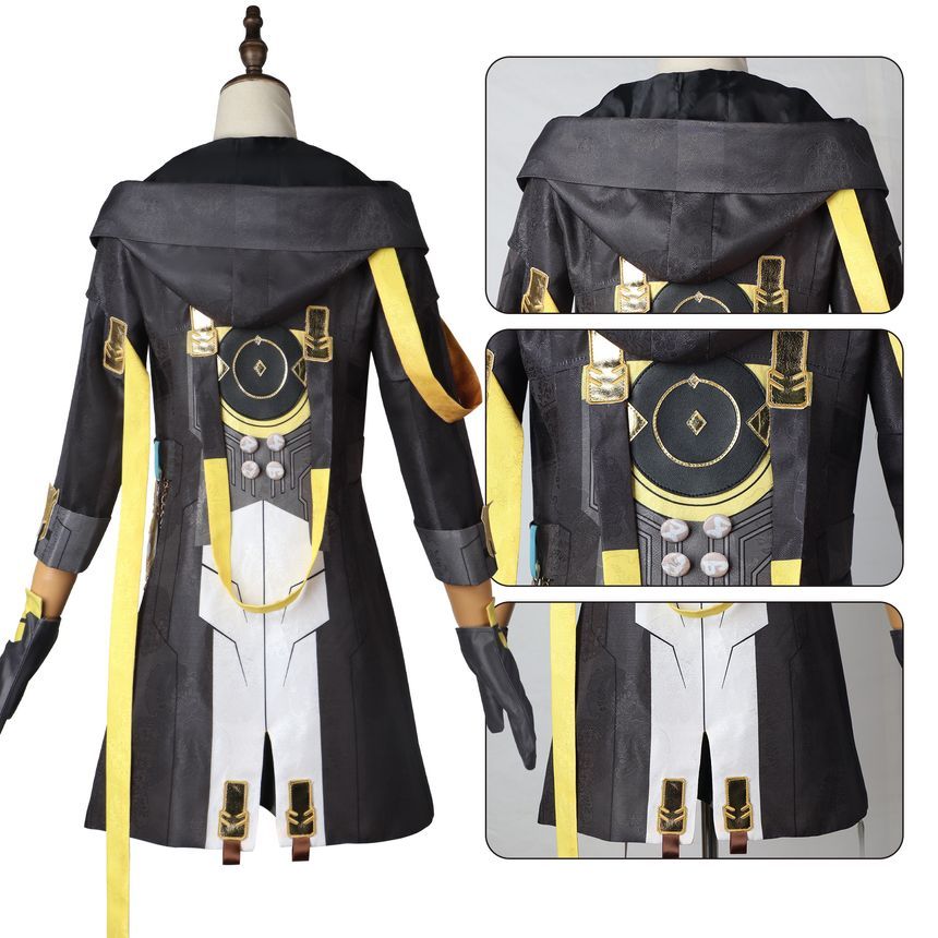 Custaplayu - Matching Honkai Star Rail Trailblazer Cosplaykostuum / Pruik / Applique Platform Chunky Heel Boots / Set
