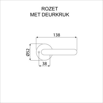 Gamma deurkruk set Sevilla rond rozet messing mat