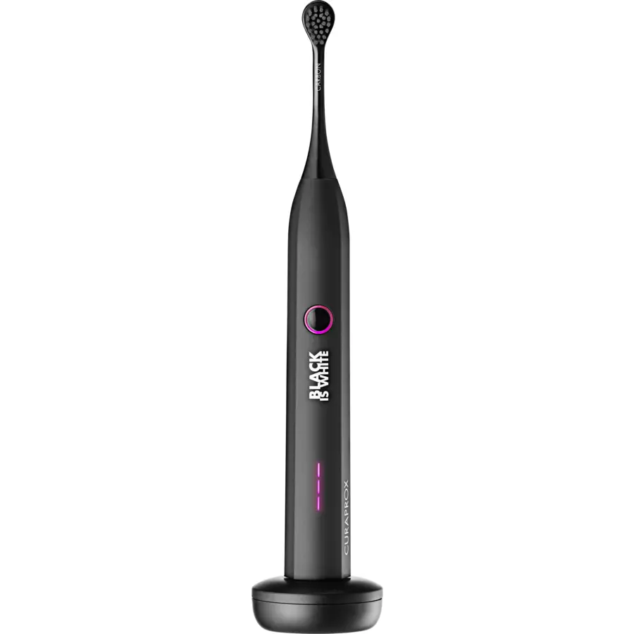 CURAPROX Schallzahnbürste Black is White Hydrosonic, für Erwachsene