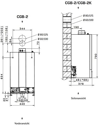 Wolf Gaskondensator, cgb-heiztherme, 2-20, Comfortline mit hocheffizientem Heizkreis 8615009.