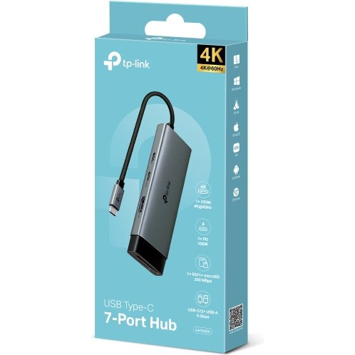 TP-Link UH7020C hub & concentrateur USB 3.2 Gen 1 (3.1 Gen 1) Type-C 5000 Mbit/s