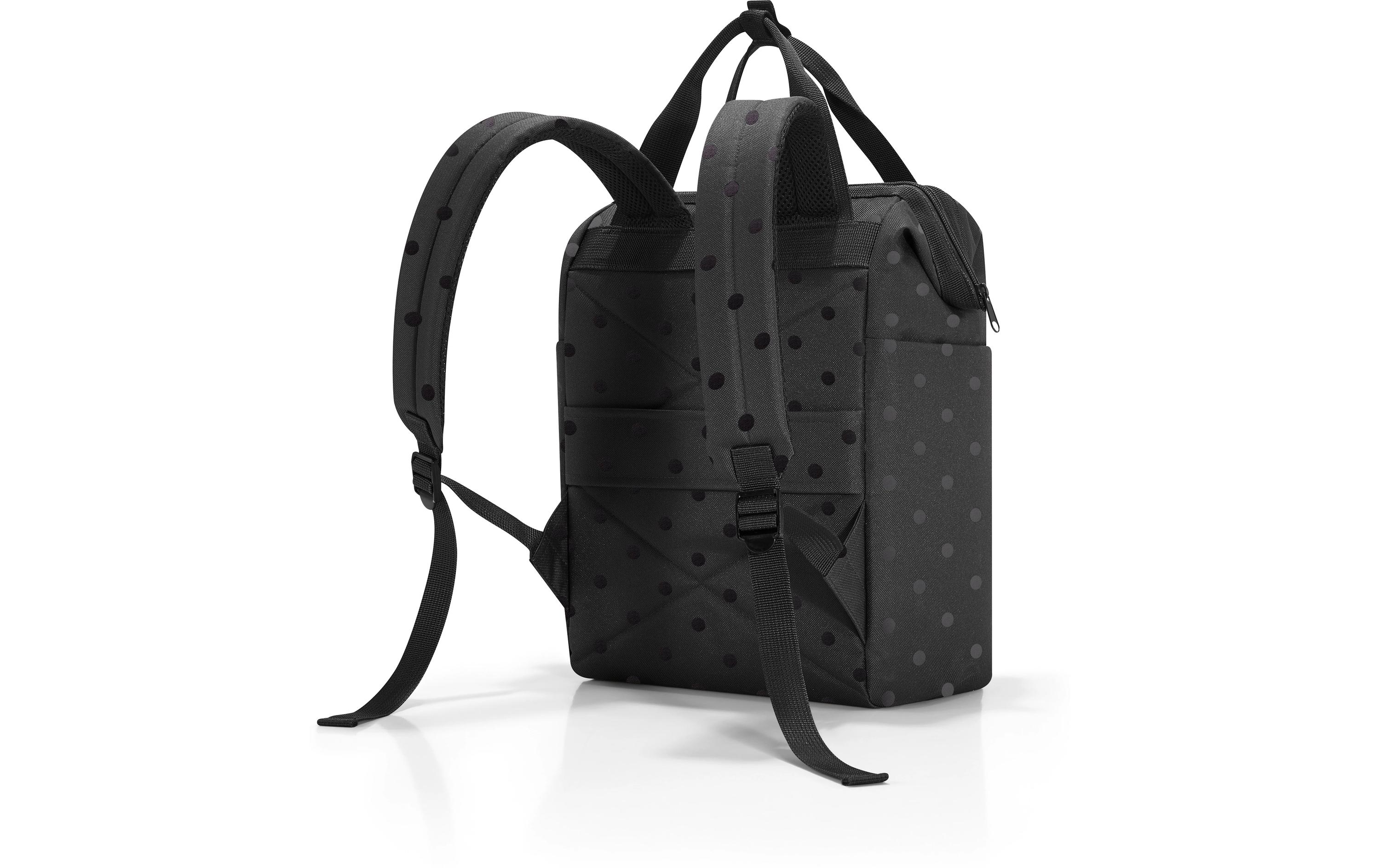 Rucksack Allrounder R Glossy Dots BlackKombination aus Rucksack und Tragetasche