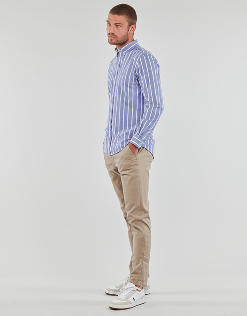 Polo Ralph Lauren - CHEMISE COUPE DROITE EN OXFORD Azul / Blanco