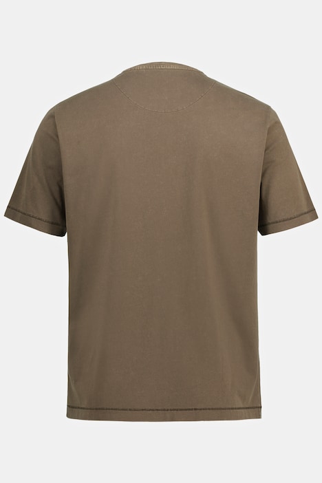 T-Shirt, Tracht, Halbarm, großer Print, Vintage Look, Brustprint, Rundhals
