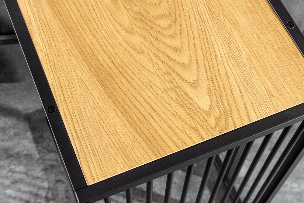 riess-ambiente Beistelltisch ARCHITECTURE - 65cm natur schwarz Wildeiche Holz