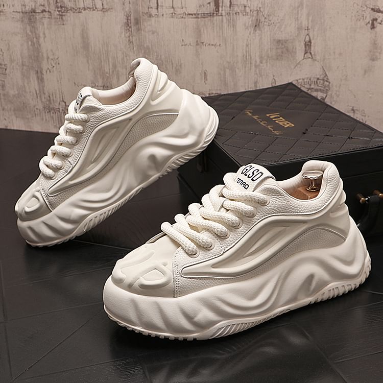Mr Ozera - Belettering Tweekleurige Platform Sneakers