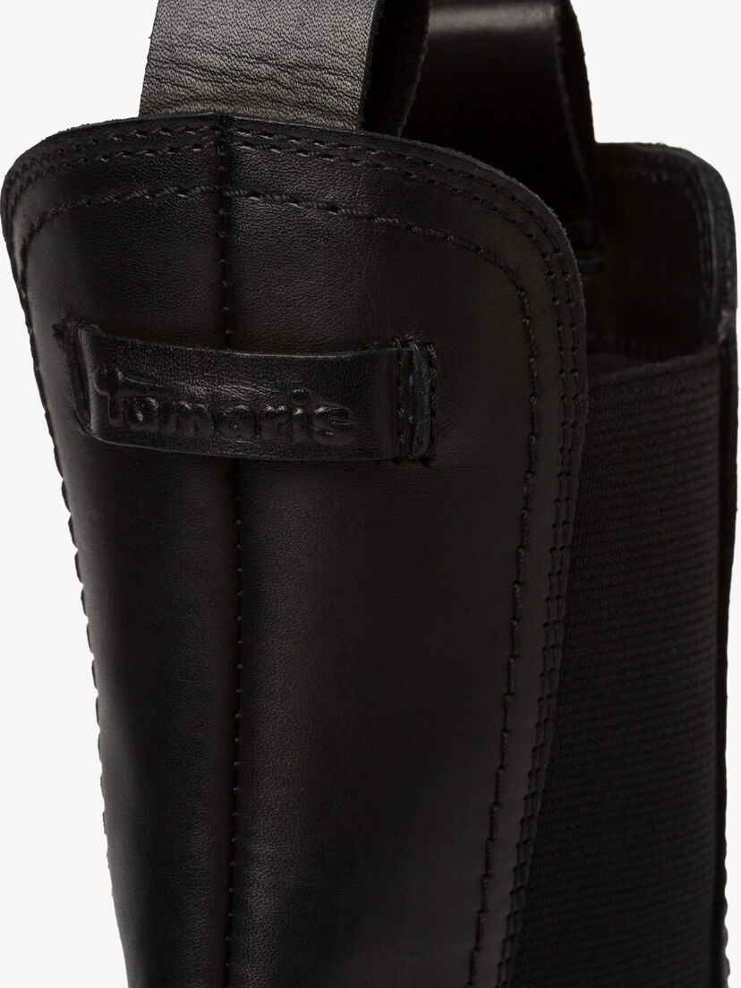 Leren Chelseaboot - zwart