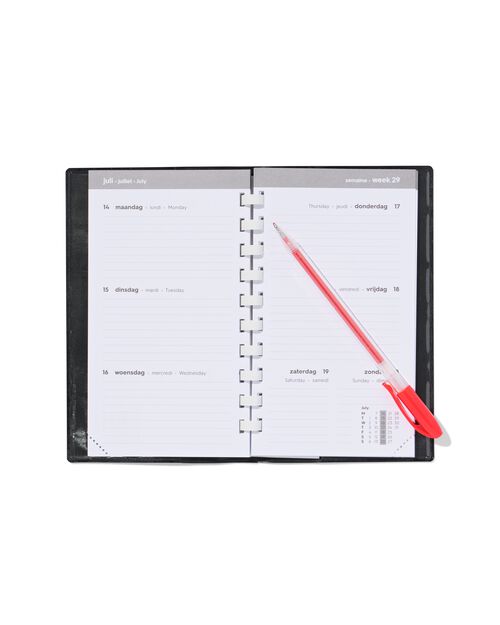 agenda 2025 17x10 PU noir