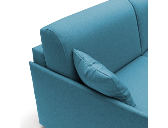 DIVANI.STORE - Canapé d'angle evans bleu ciel droite 4 places