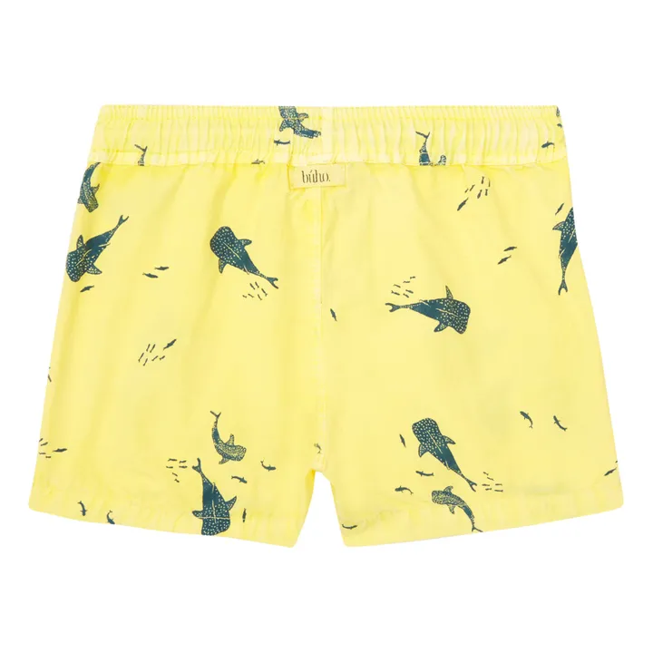 Búho Short de Bain Coton Bio Ocean Bébé | Jaune