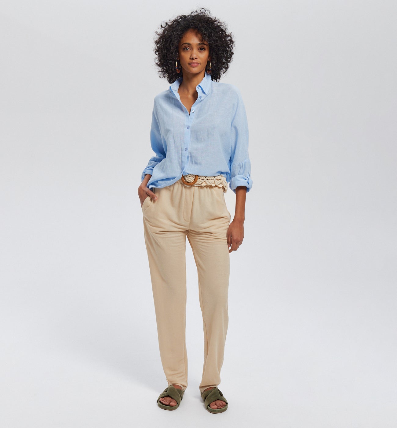 Jogpant uni Femme - Ecru