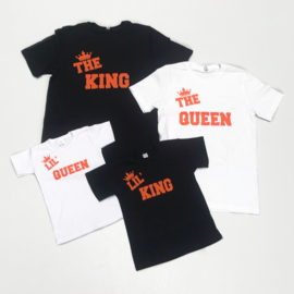 Kingsday shortsleeves tee orange - Twinning (gepersonaliseerd)