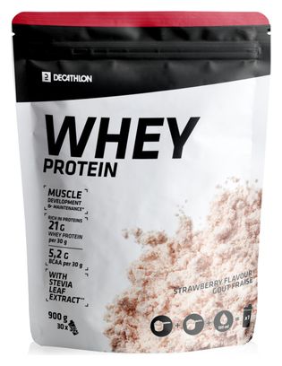 Boisson protéinée Decathlon Nutrition Whey Protein Fraise - 900g