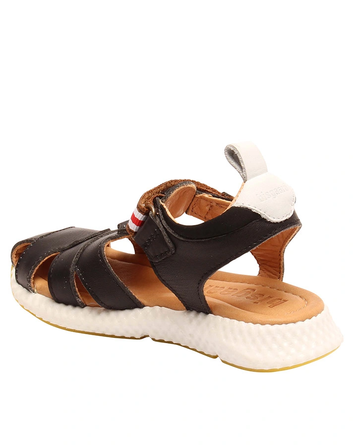 Leder-Sandalen ASK mit Zehenschutz in schwarz