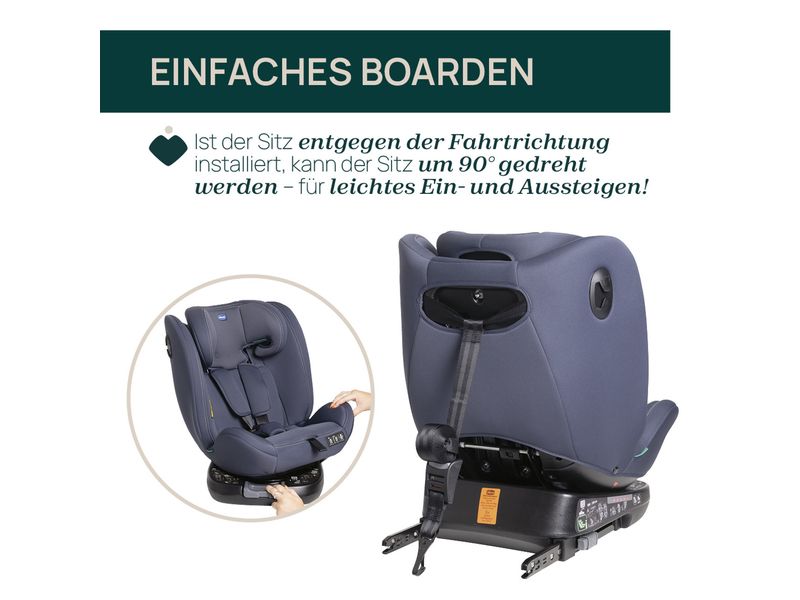 Chicco Kindersitz Unico Evo i-Size Classic 40 - 150 cm Autokindersitz mit 360° Drehfunktion