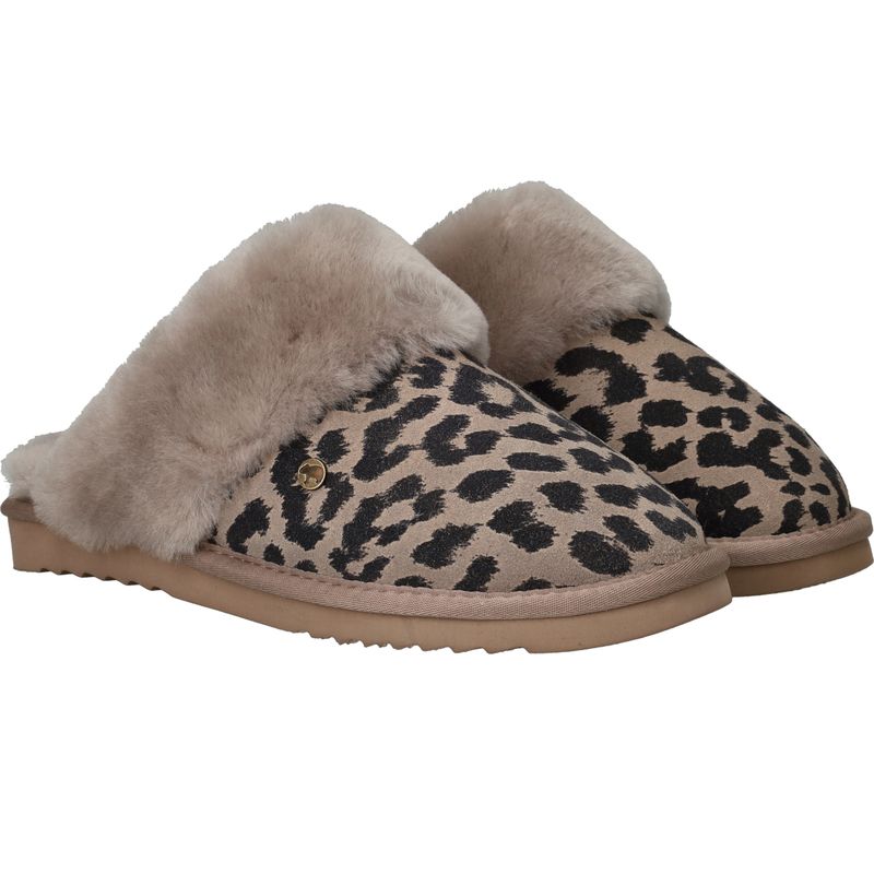 Warmbat Collie Pantoffels Taupe Dames