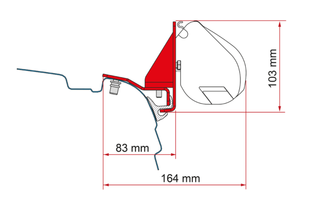 Fiamma Kit Multirail Markisendapater VW T5/T6