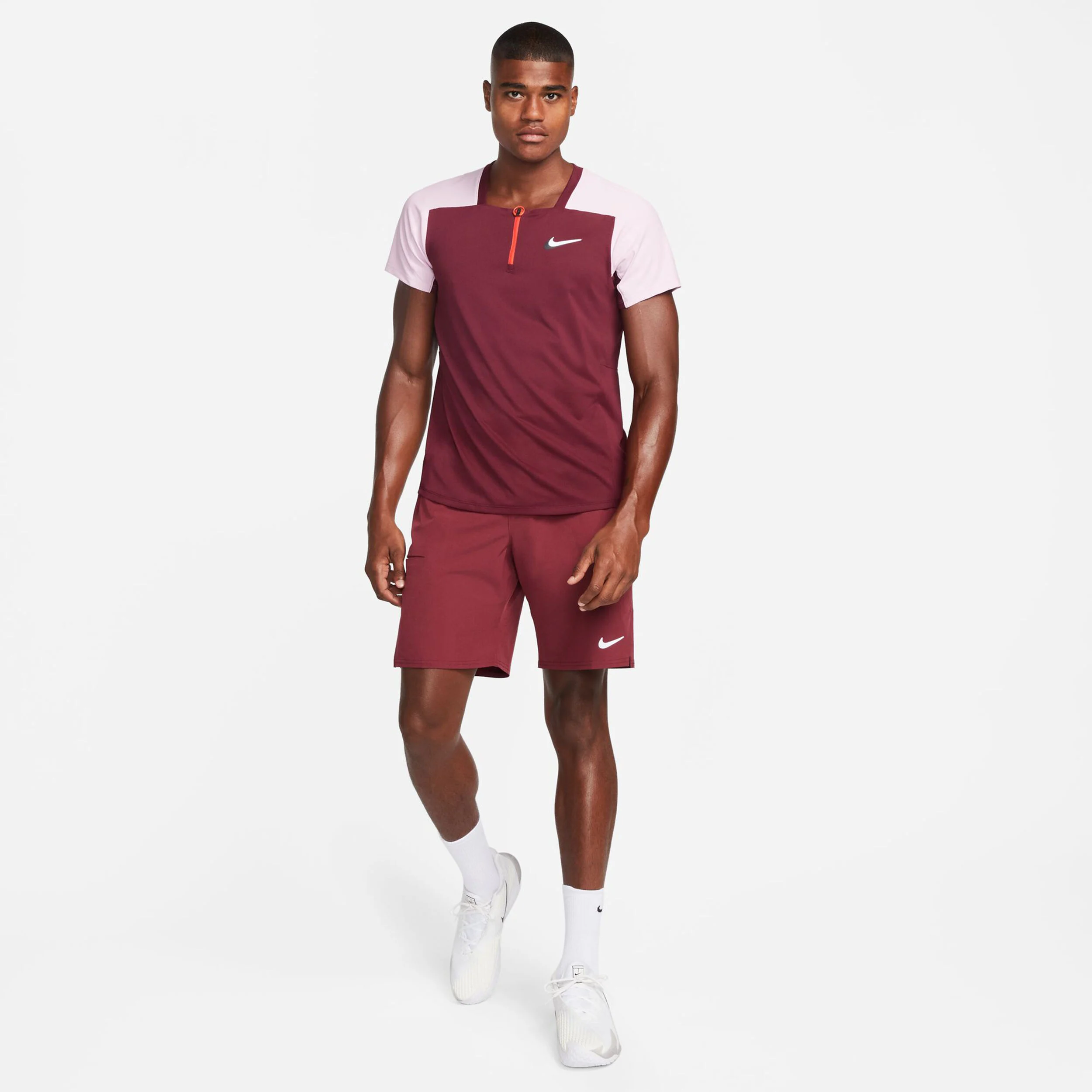 Nike Dri-Fit Advantage Slam Ultimate Polo Hommes - Rouge Foncé , Lilas