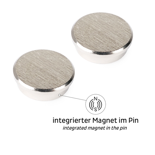 Silwy Smart Magnet-Pins inkl. Metall Nano Gel Pads Weiß