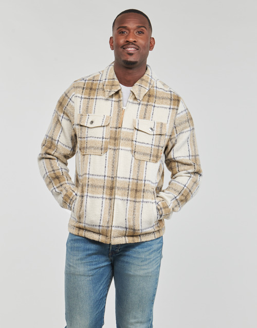 Scotch & Soda - Wool-Blend Zip-Thru Check Overshirt - Camel
