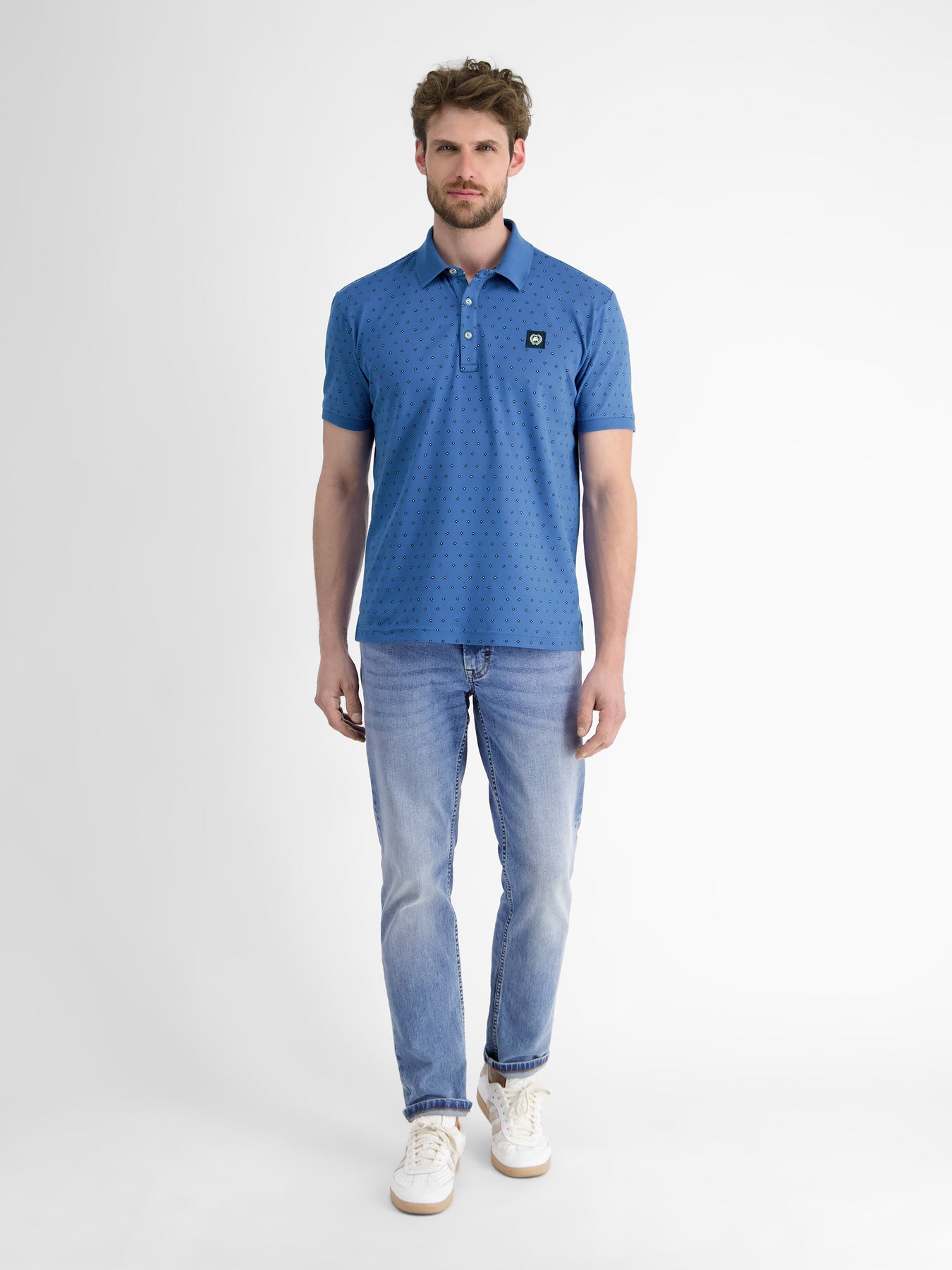 Herren Poloshirt mit Minimalprint