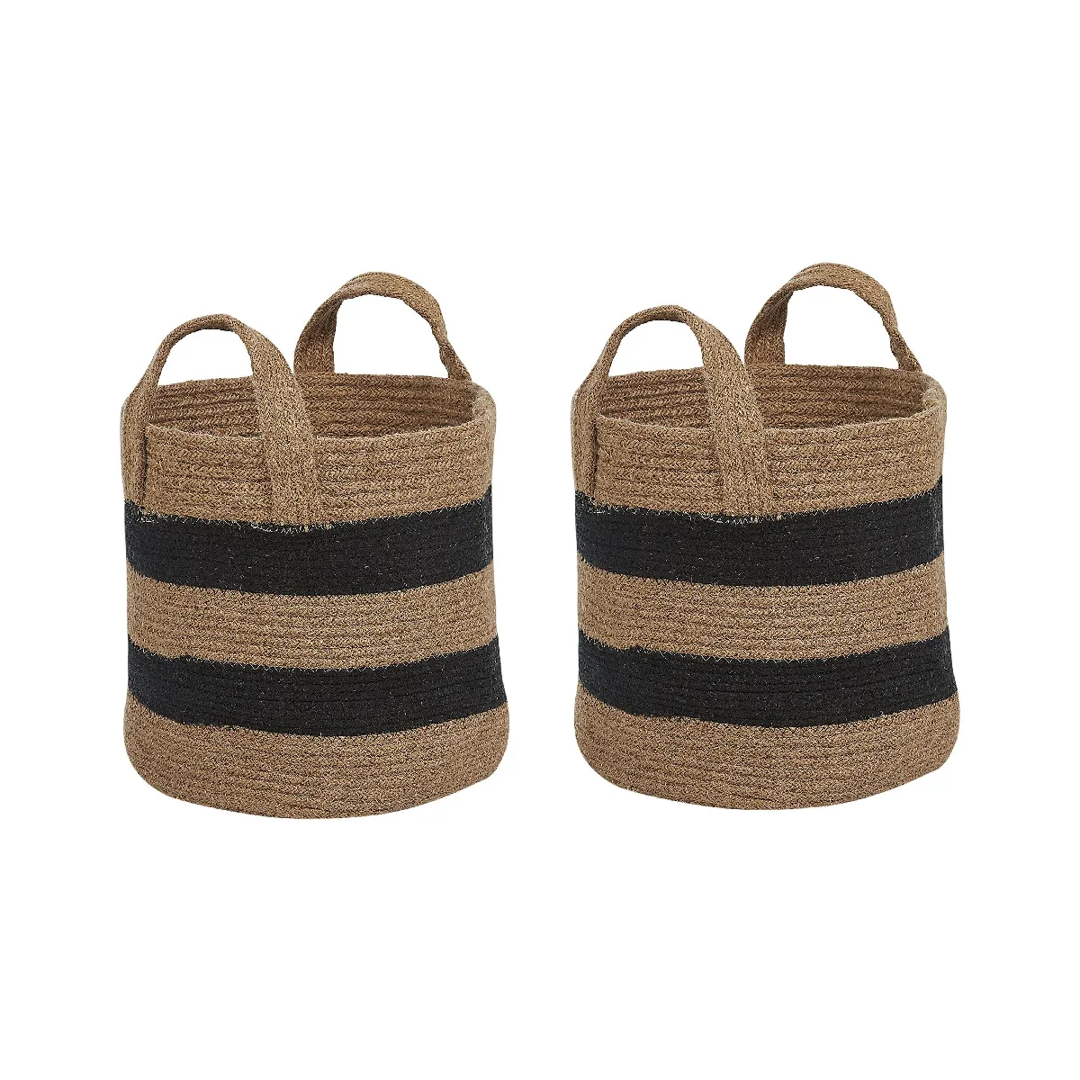 Beliani Paniers GEREDE en jute beige et noir