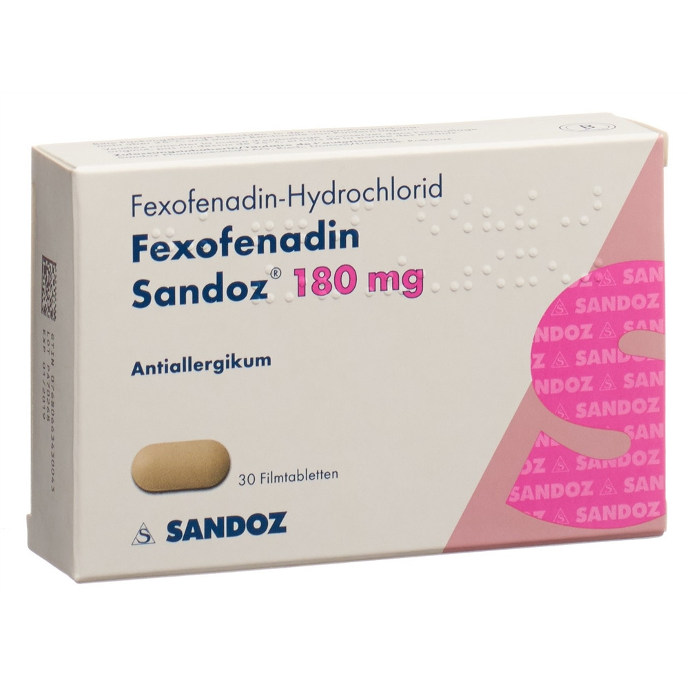 FEXOFENADINE Sandoz 180 mg<br>30 Stück, Blister, Filmtablette