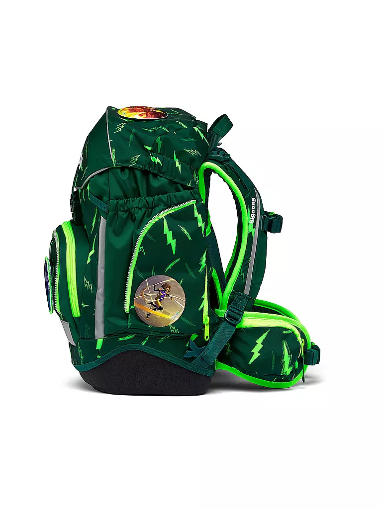 ERGOBAG Schultaschen Set 6tlg PACK Lumi - Bärtastisch dunkelgrün