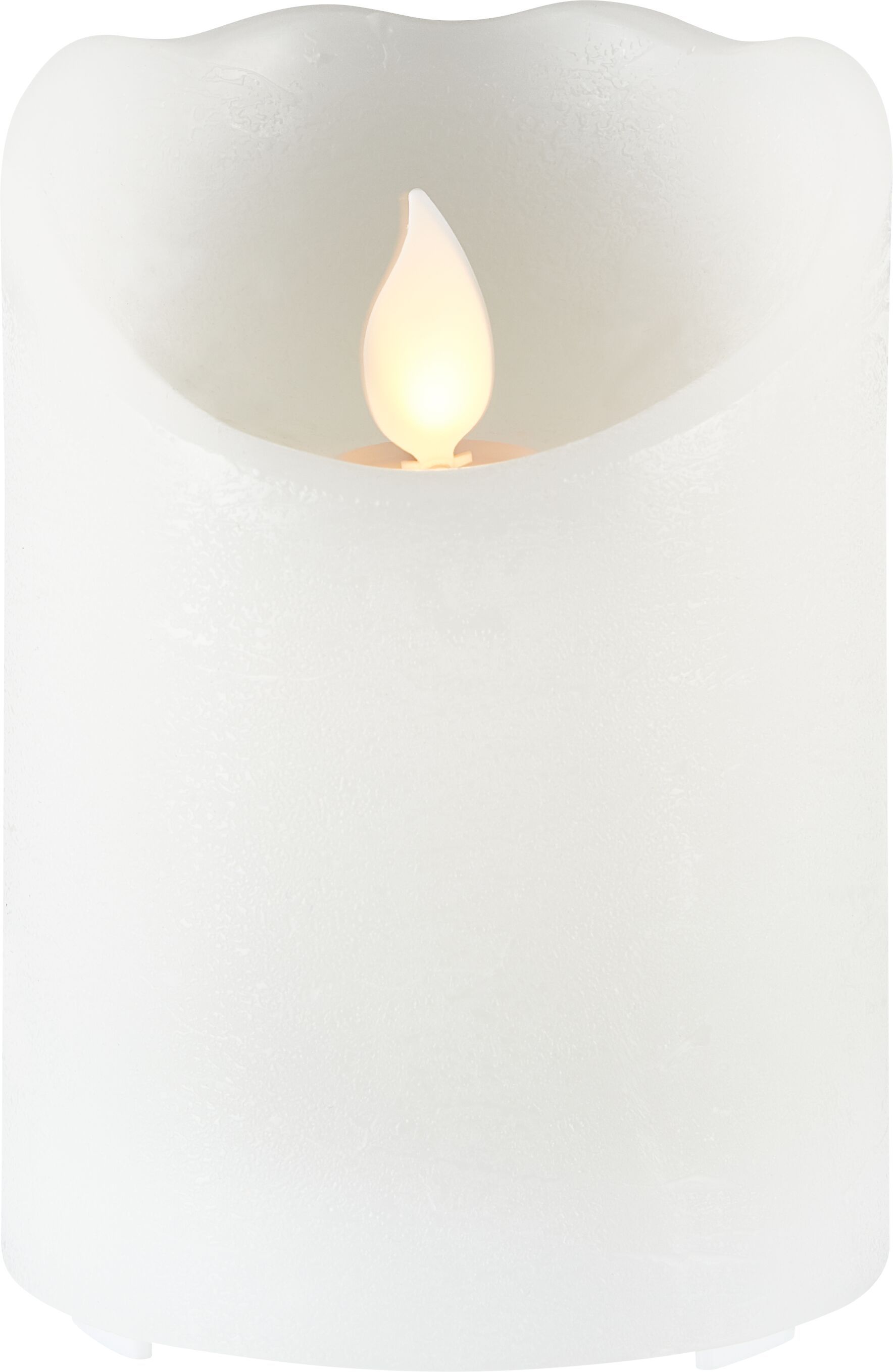 LUNA LED Kerze H10cm wiederaufladbar - Weiss / H: 10.0 cm