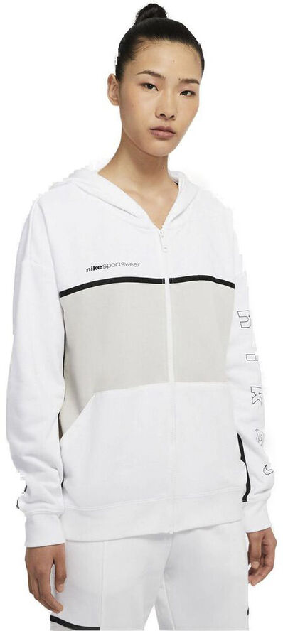 Nike Sportswear Full Zip Haettetroje Hvid