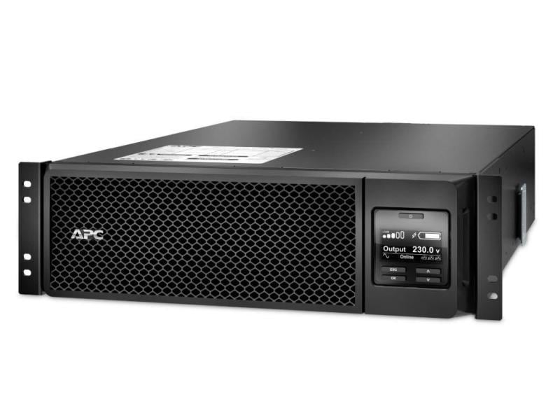 APC USV SRT5KRMXLI 5000 VA / 4500 W APC Smart-UPS On-Line, 5kVA, Rackmount 3U, 230V, 6x C13 4x C19 IEC Steckdosen, Netzwerkkarte SmartSlot, verlängerte Laufzeit, W/ rail kit