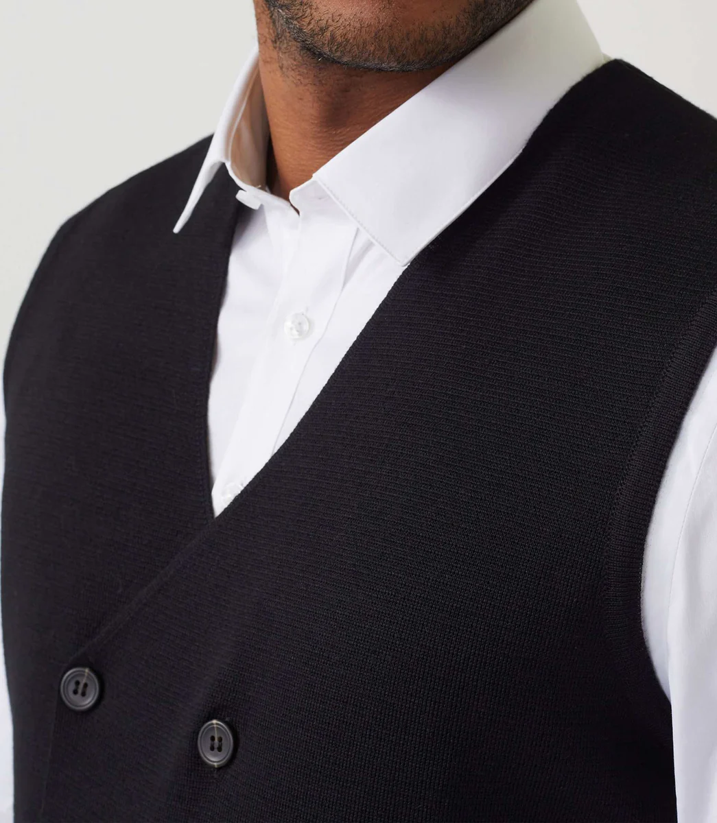Gilet casual fantaisie noir 
