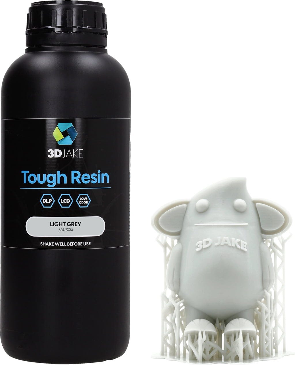 3DJAKE  Tough Resin Lichtgrau, 1.000 g    Harz für anspruchsvolle Druckprojekte in Lichtgrau