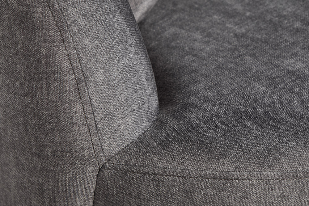 Extravagantes Sofa ELEMENTAL 180cm graphit grau Samt 2-Sitzer Couch organische Form