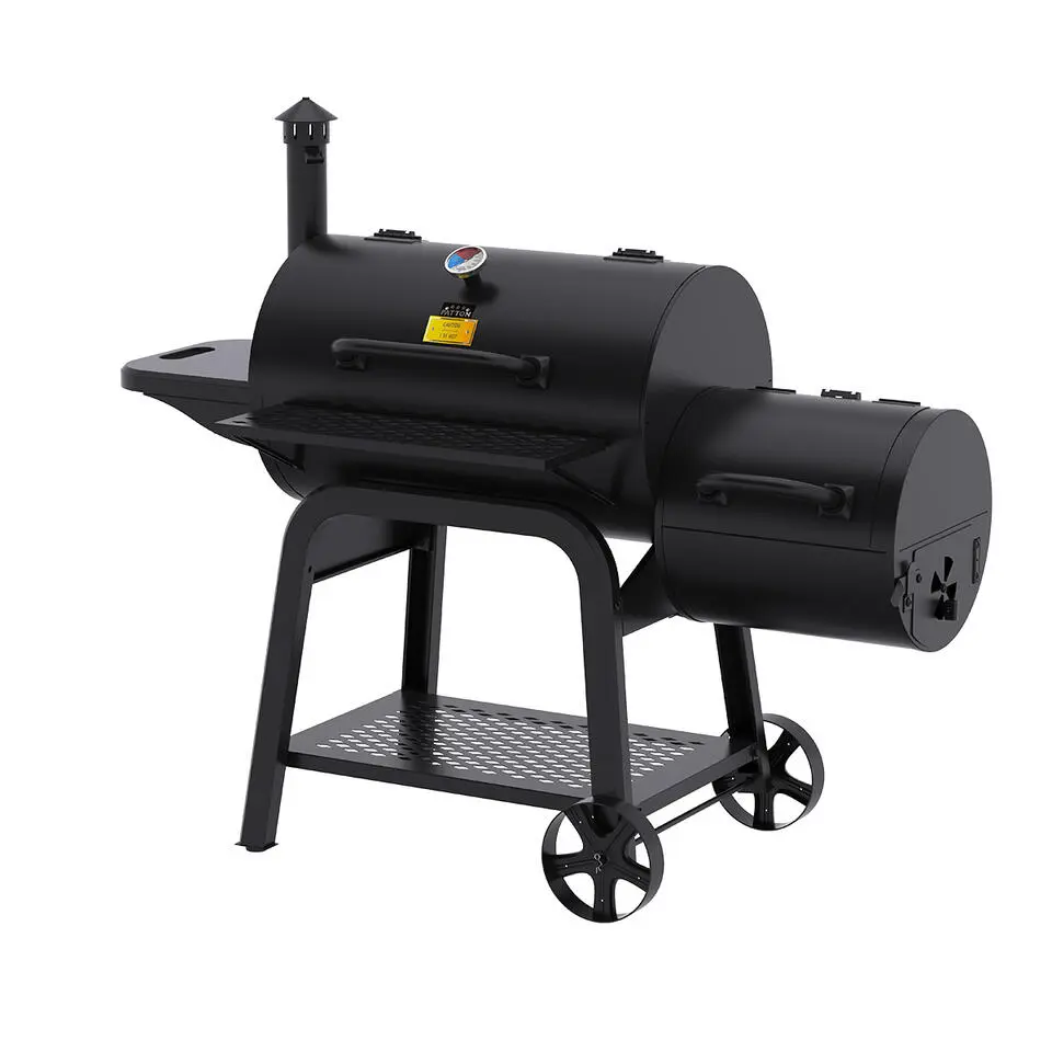 Patton Smoker Houtskoolbarbecue Oklahoma - Zwart