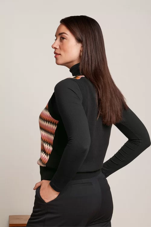 King Louie Birdie V-Neck spencer in zwart