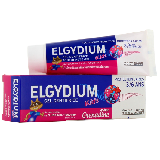 Dentifrice protection caries à la grenadine Elgydium Kids