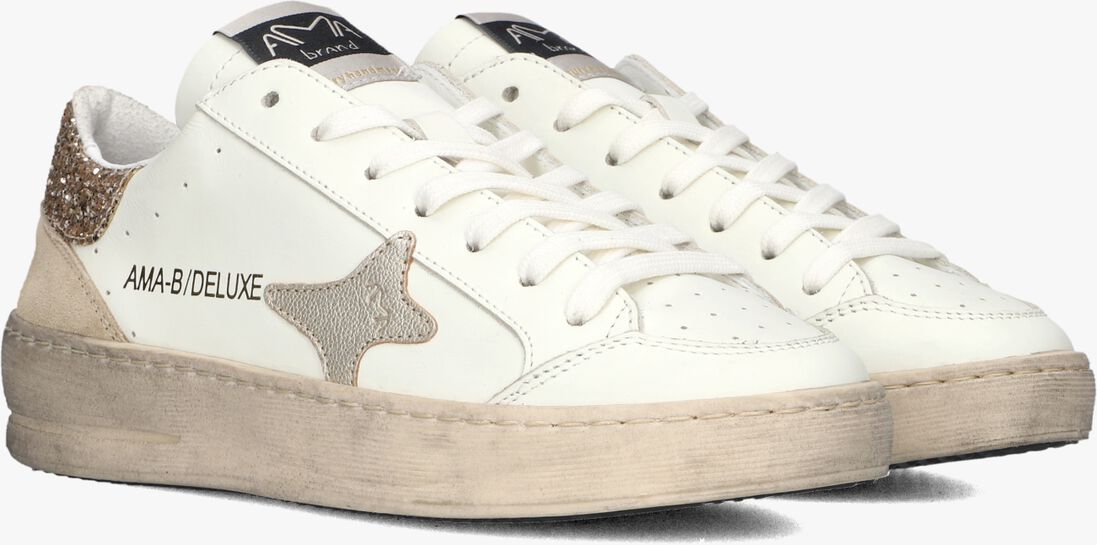 witte ama brand deluxe lage sneakers slam