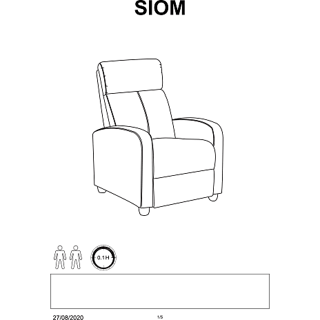 Siom lænestol - antracit