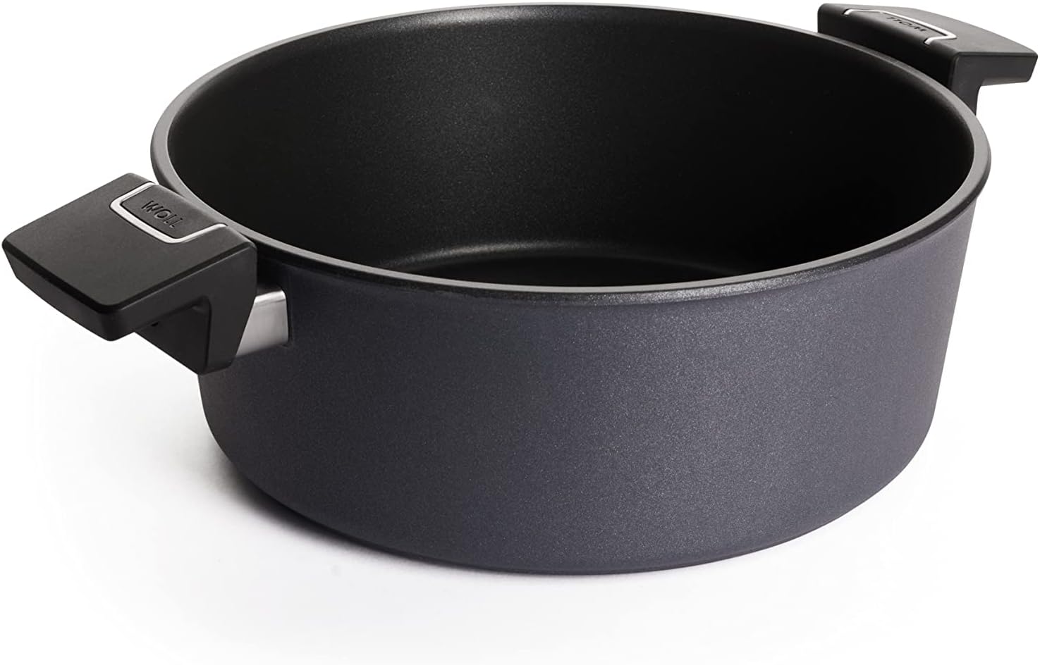 Woll – Diamond Lite Kasserolle Ø 28 cm, 4,5 Liter mit 2 Seitengriffen – Antihafttopf aus Aluminiumguss, backofenfest, geeignet für Ceran, Gas, Elektro & Halogen – Kasserolle – Kochtopf