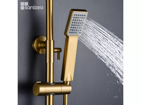 Colonne de Douche anti-calcaire Thermostatique Or Brossé ART BTAR025/OC