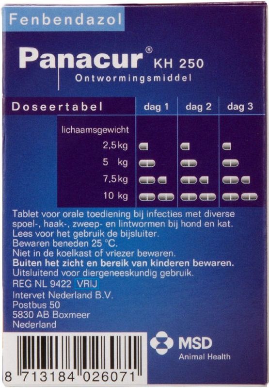 Panacur - PetPaste - Wormenkuur - 3 x 1 injector