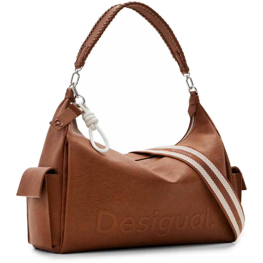 Desigual Half Logo 24 Brasilia - Schultertasche 40.5 cm brown