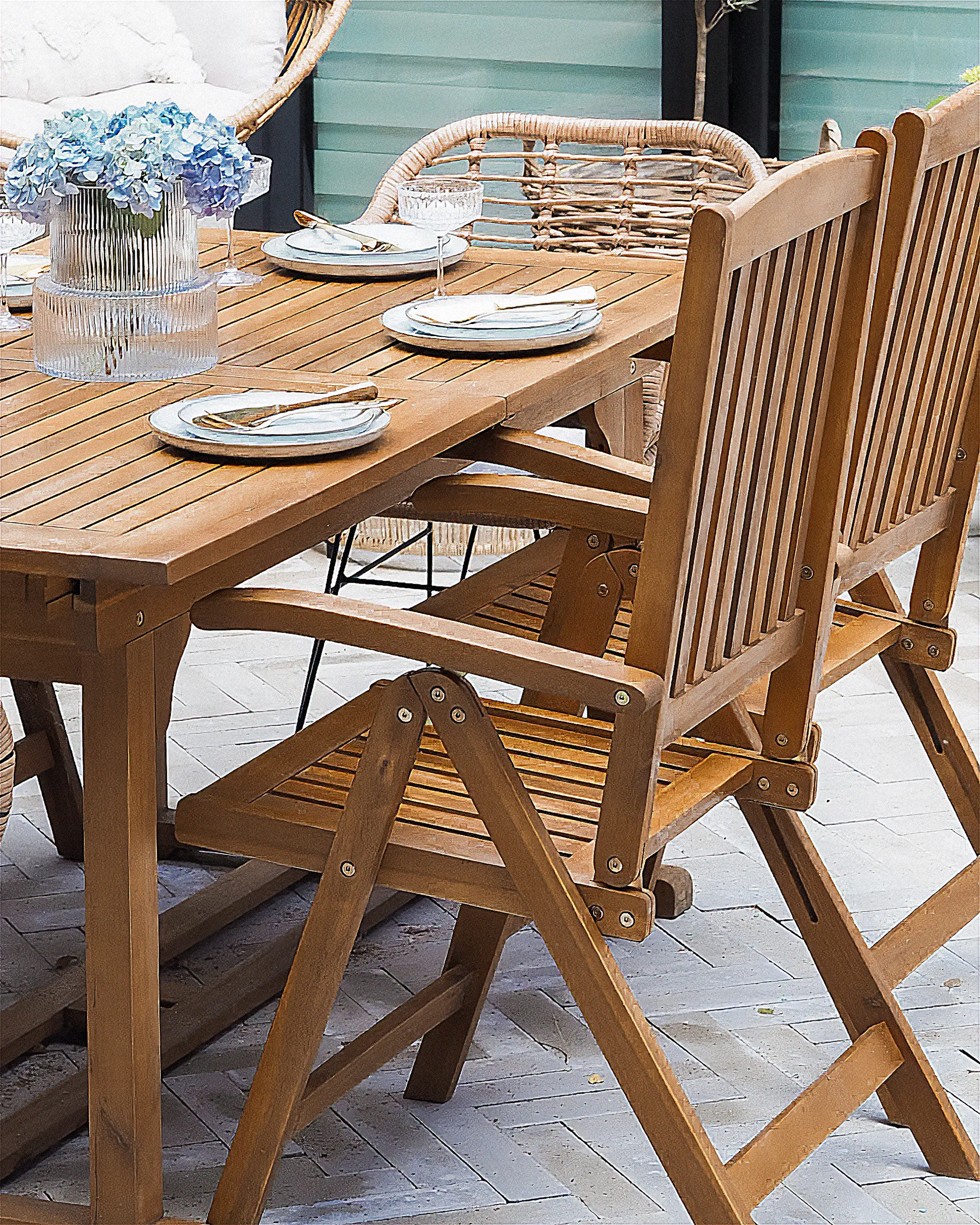 Set van 2 tuinstoelen JAVA Acaciahout Lichtbruin