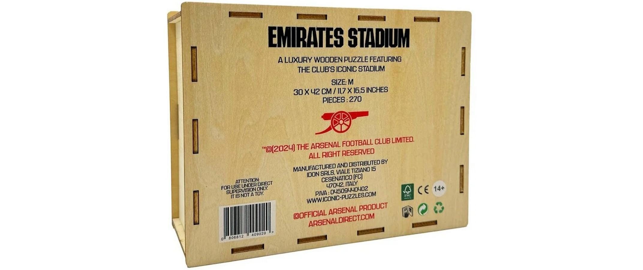 Puzzle »Iconic Arsenal FC – Emirates Stadium« Holzart: Birke (Herkunftsland: China)