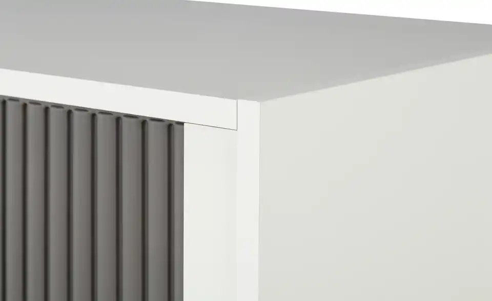 Jalousieschrank Euphrat 86 cm 69 cm Weiß, Graphit