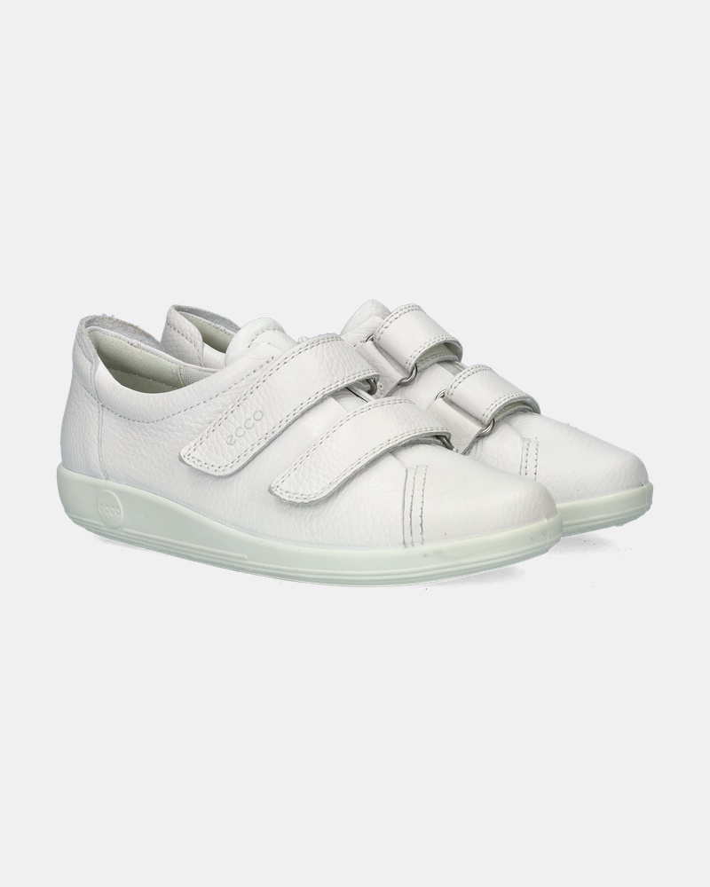 Ecco Soft 2.0 Klittenbandschoenen  - wit