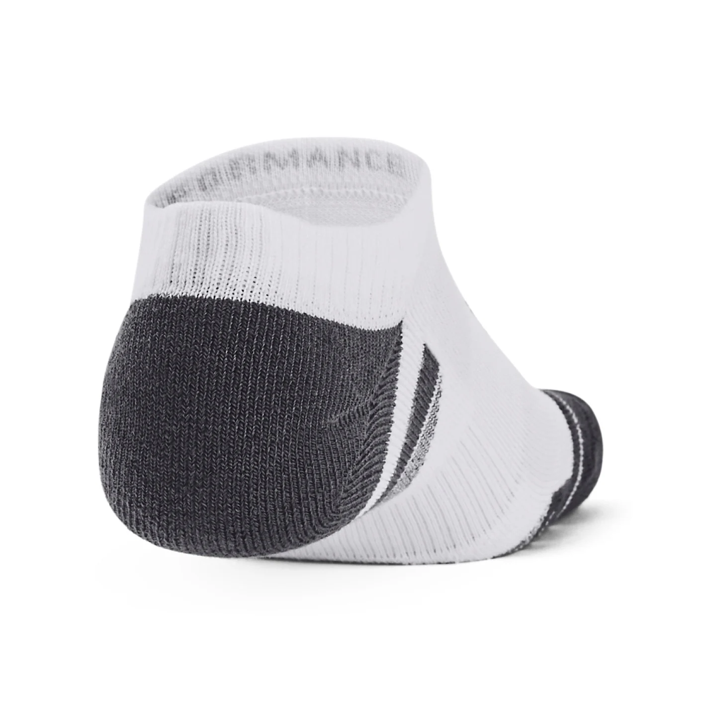 Under Armour Performance Tech No Show Sportsokken 3-Pack Wit Grijs
